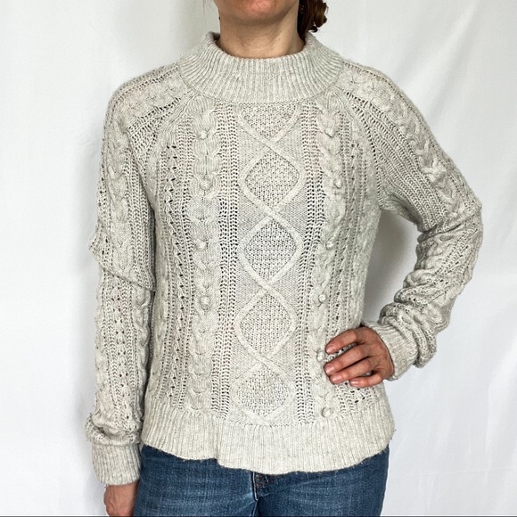 J.Crew Cable Knit Pullover Sweater Women Size S - Picture 4 of 15